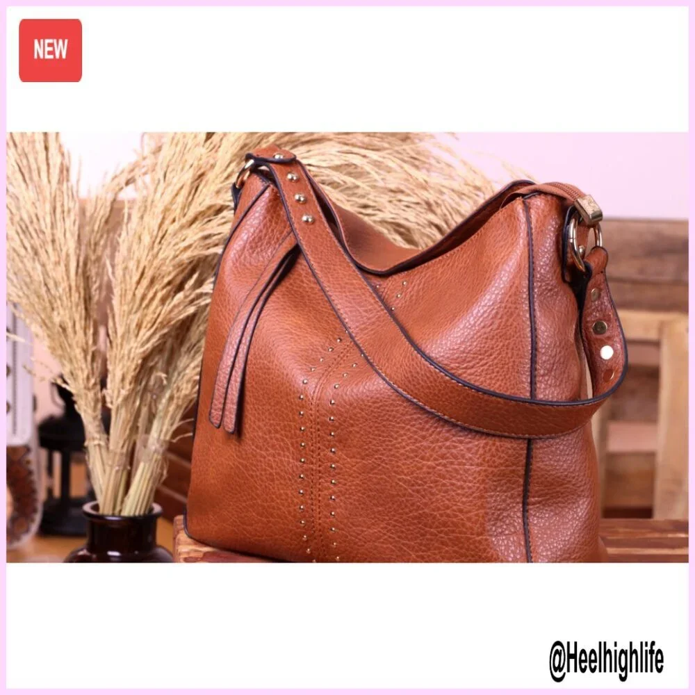 PU Leather Hobo Crossbody Bag Convertible Shoulder Purse Chic Functional